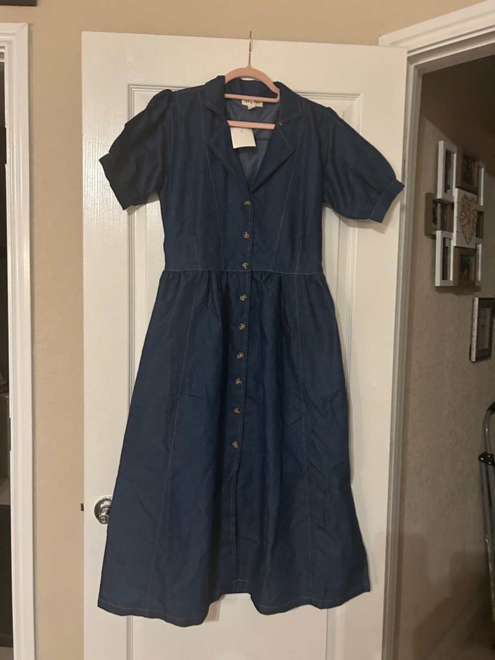 Button-Front Jean Women’s Dress